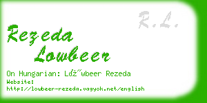 rezeda lowbeer business card